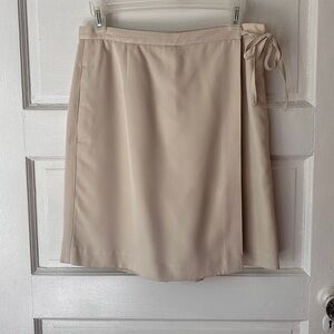 Vintage Liz Claiborne Golf Faux Wrap Skort Neutral Athleisure‎ Preppy Pockets